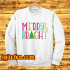 Colorful Merry & Bright Tree Cute Christmas Sweatshirt