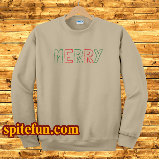 MERRY Crewneck Christmas Sweatshirt