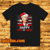 Santa Joe Biden Happy 4th Of July USA Flag Christmas Ugly T Shirt