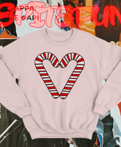 Love Candy Cane Sweatshirt TPKJ1