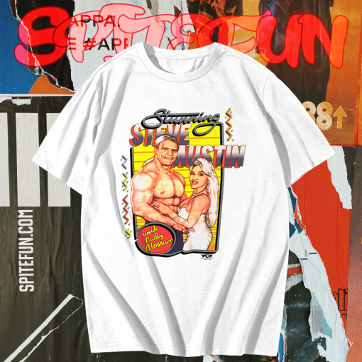 Steve Austin and Lady Blossom Ultra rare WCW T Shirt TPKJ1