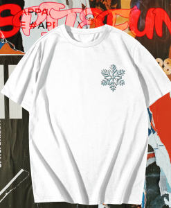 Teal Snowflake T Shirt TPKJ1