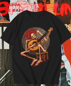 Vintage Grateful Dead Skeleton Rockin Guitar T Shirt TPKJ1