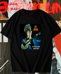 Steve Clark Def Leppard Guitarist Legend Mens Black T Shirt TPKJ1