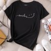 Letter Graphic Round Neck Tee